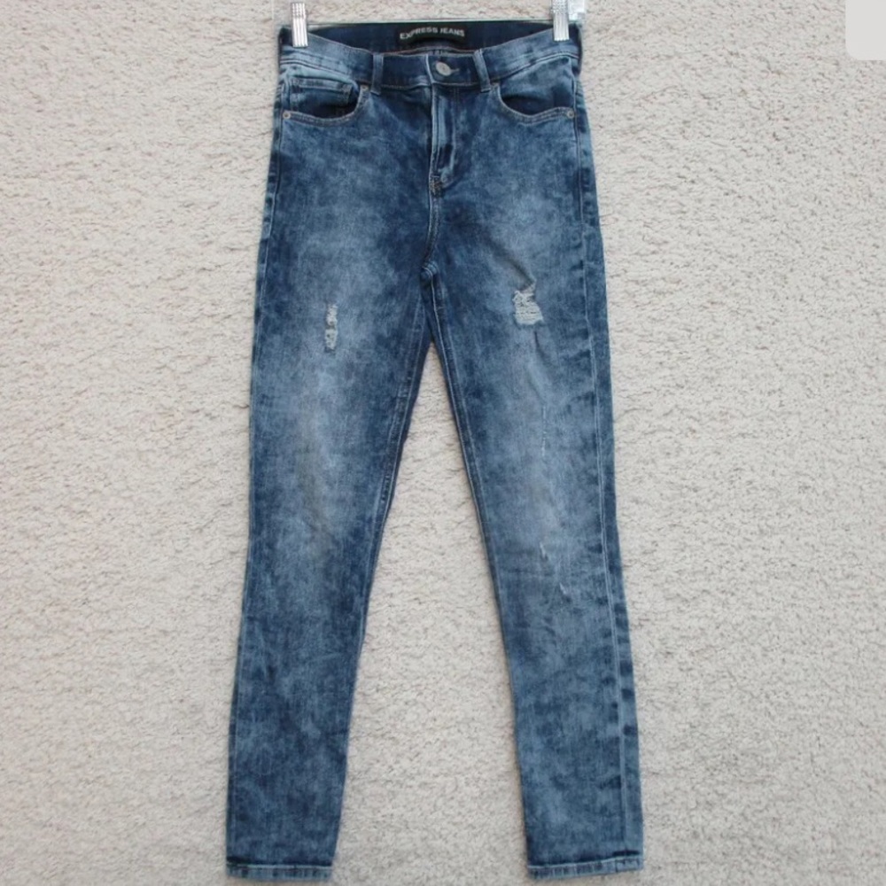 Express High Waist Jeggings (Medium Wash)